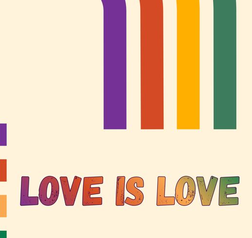 Plakat Love is Love (Retro Path) - ForWalls.eu