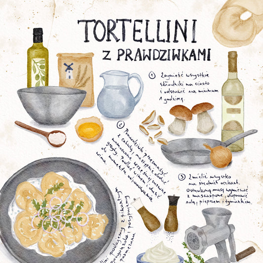Plakat Tortellini z prawdziwkami  ForWalls.eu