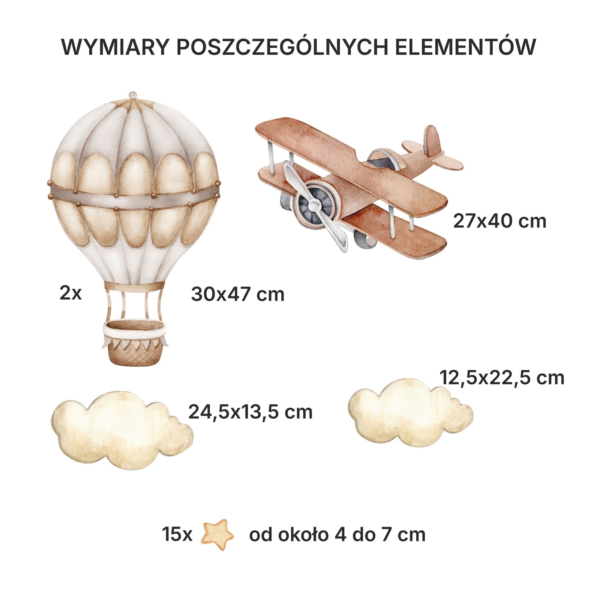 Naklejki na ścianę dla dzieci Beżowe Balony Boho GRATIS Kontakt Włącznik  ForWalls.eu