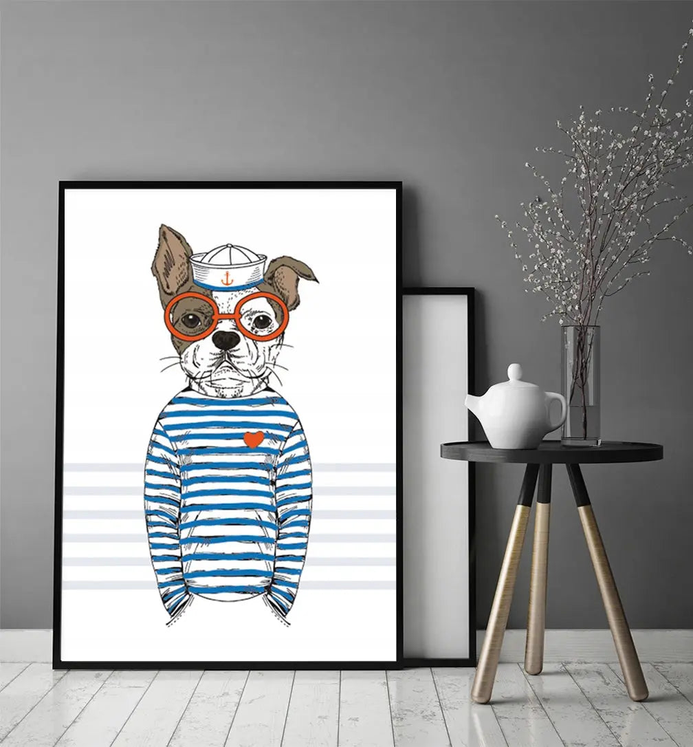 Plakat Pies Hipster 33x43 cm  ForWalls.eu