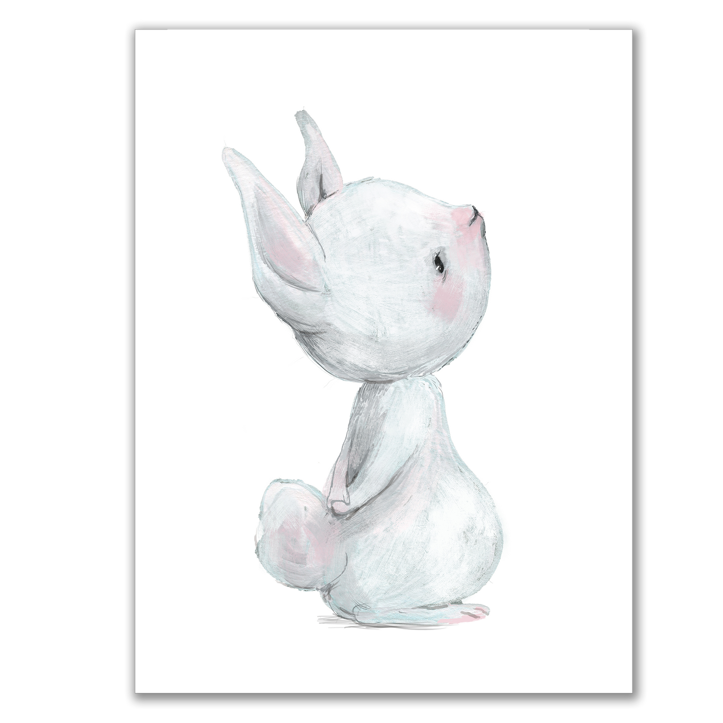 Plakat Króliczek Patrzący w Górę 30x40 cm  ForWalls.eu