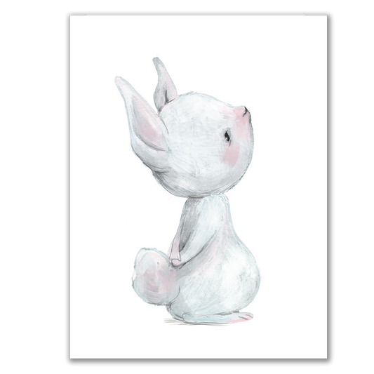 Plakat Króliczek Patrzący w Górę 30x40 cm  ForWalls.eu