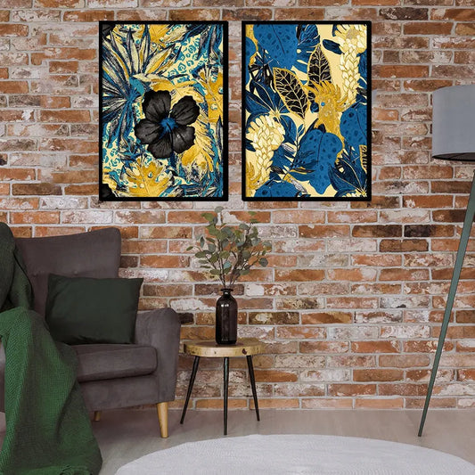 Plakaty Dżungla Kwiaty Dyptyk 53x73cm - ForWalls.eu