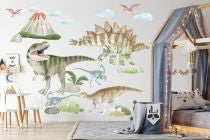 Naklejki na ścianę dla chłopca Dinozaury dla dzieci GRATIS Kontakt Włącznik  ForWalls.eu