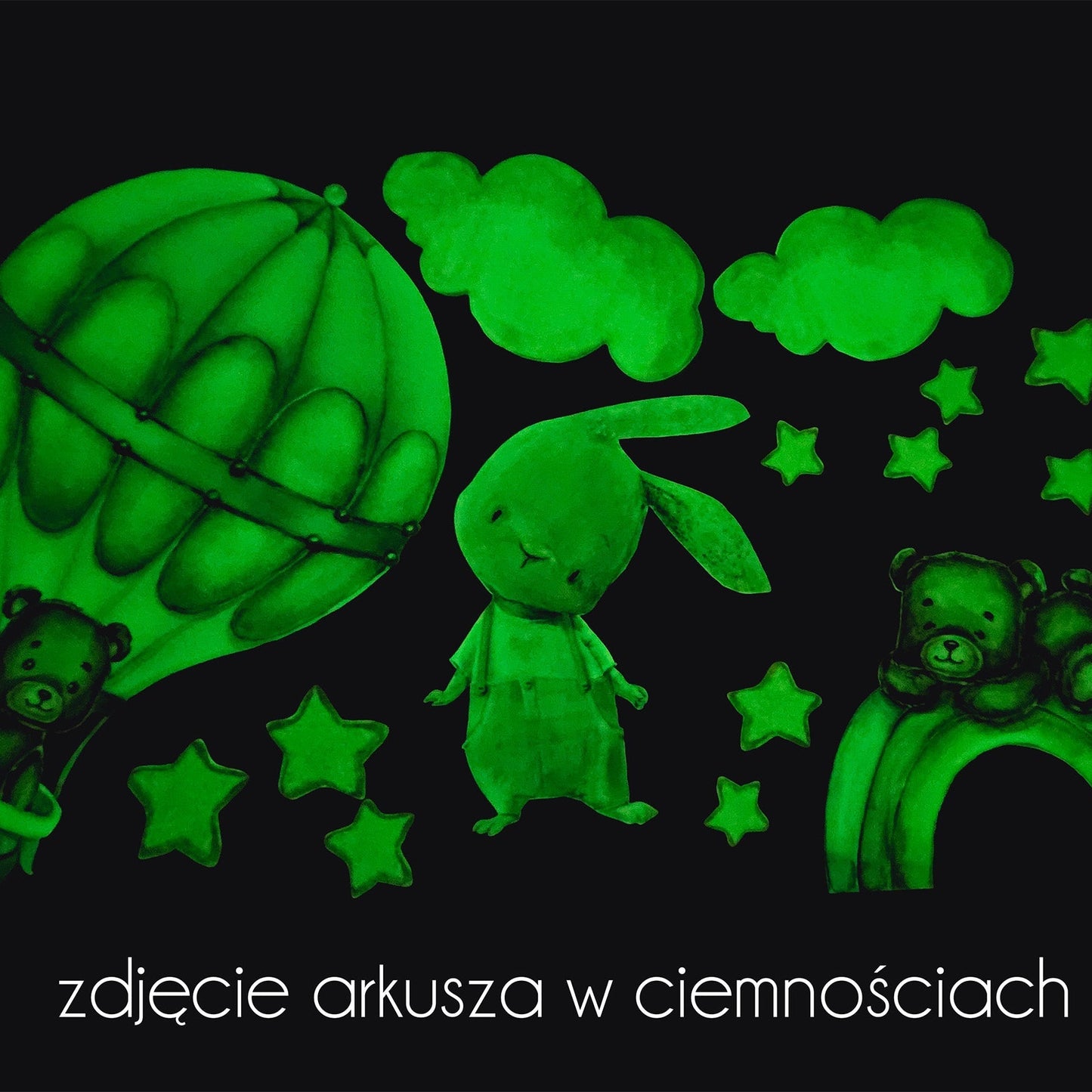Naklejki ŚWIECĄCE w nocy Naklejki fluorescencyjne do pokoju dziecka 30x60  ForWalls.eu