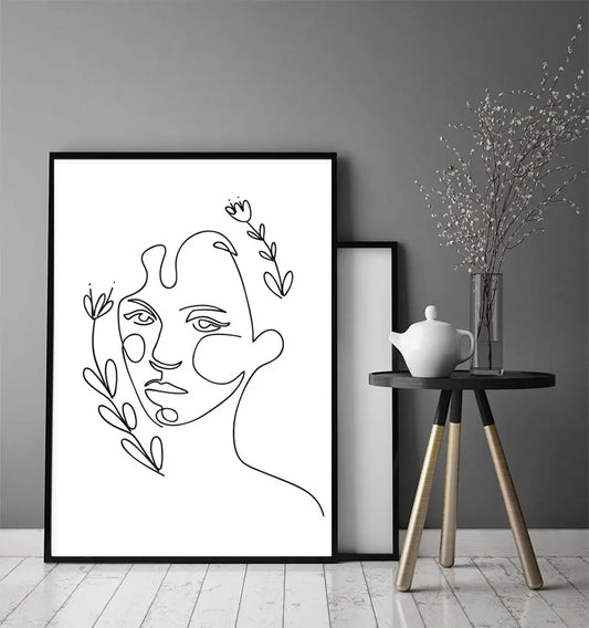 Plakat Line art Ona 33x43 cm - ForWalls.eu