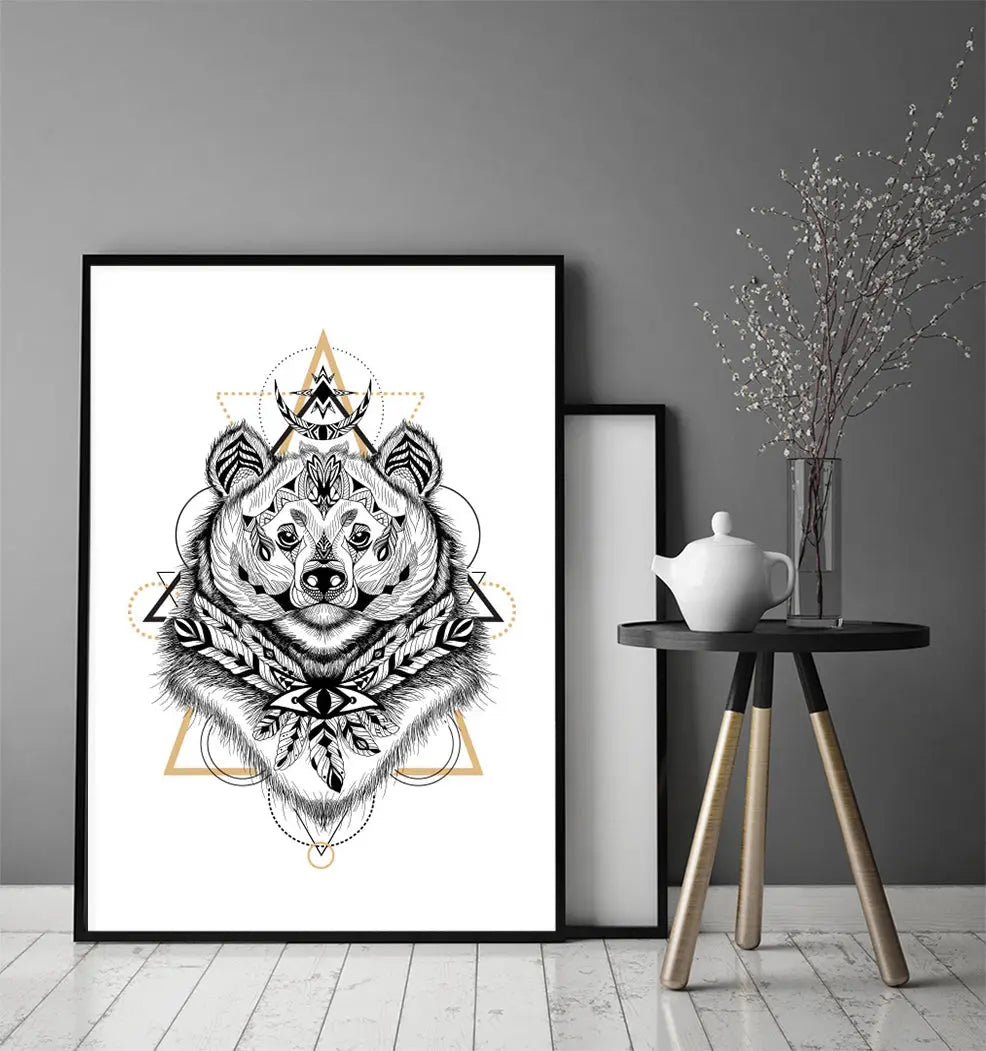 Plakat Tribal Niedźwi 33x43 cm - ForWalls.eu