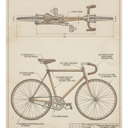Plakat Retro Bike - ForWalls.eu
