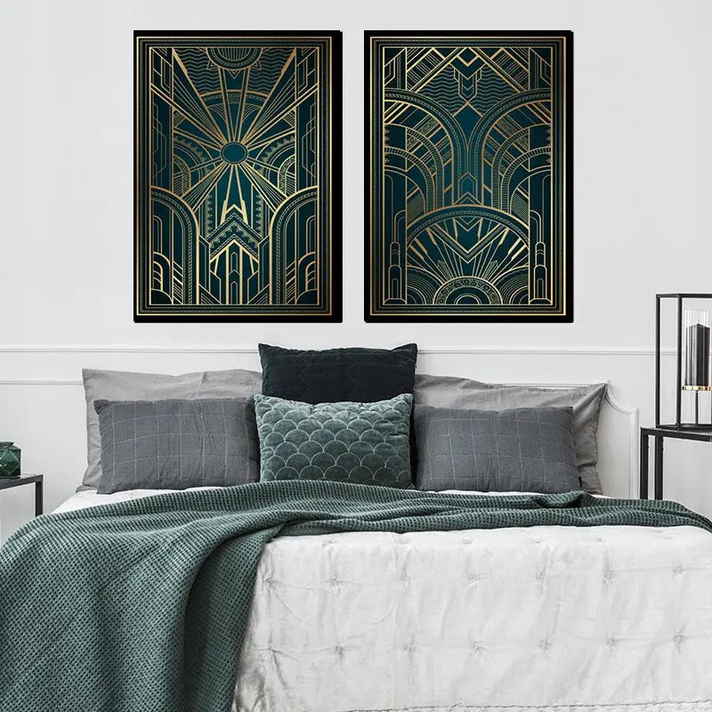 Plakaty Artdeco Czarny Dyptyk 53x73cm - ForWalls.eu