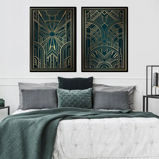 Plakaty Artdeco Czarny Dyptyk 53x73cm - ForWalls.eu