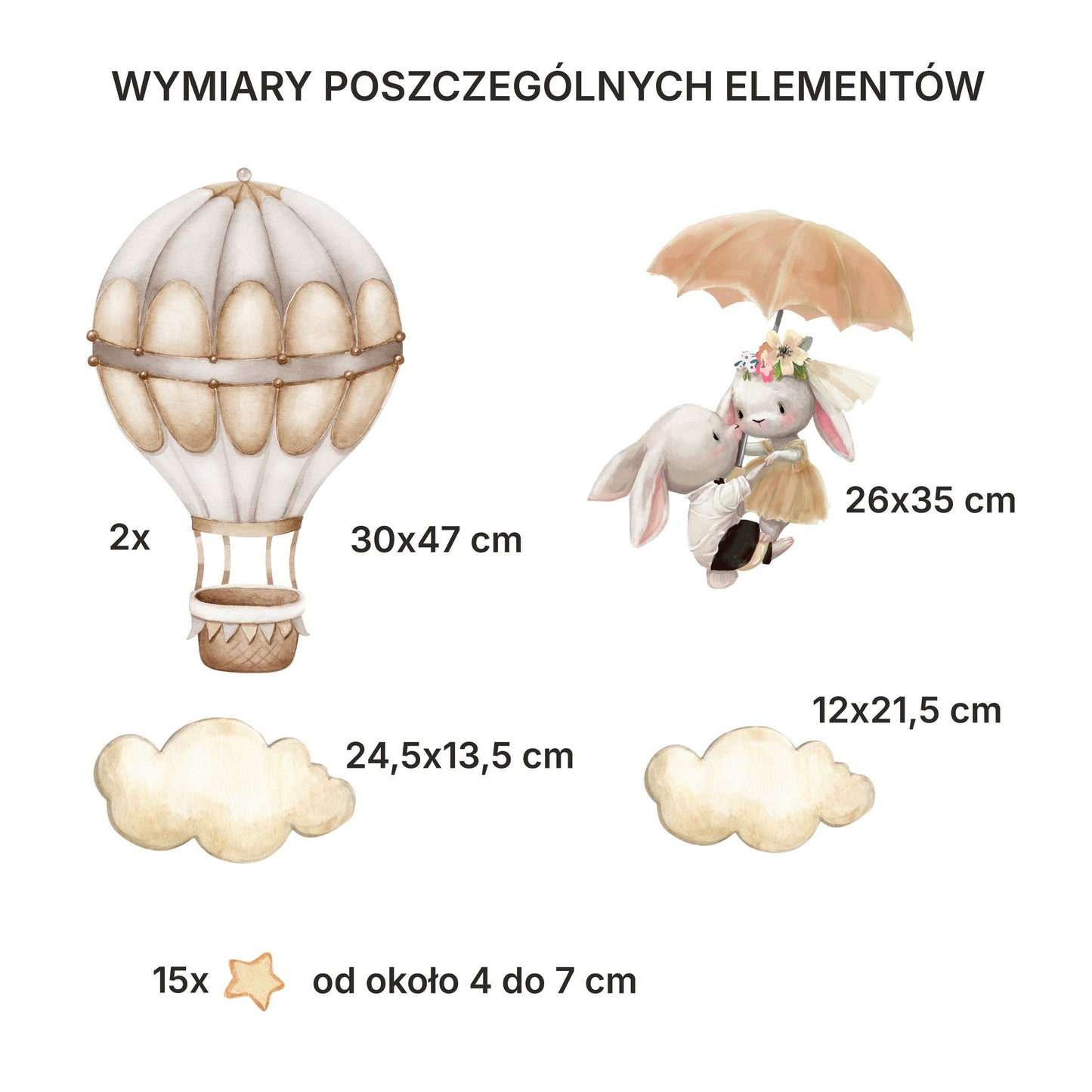 Naklejki na ścianę dla dzieci Króliczki Boho GRATIS Kontakt Włącznik  ForWalls.eu