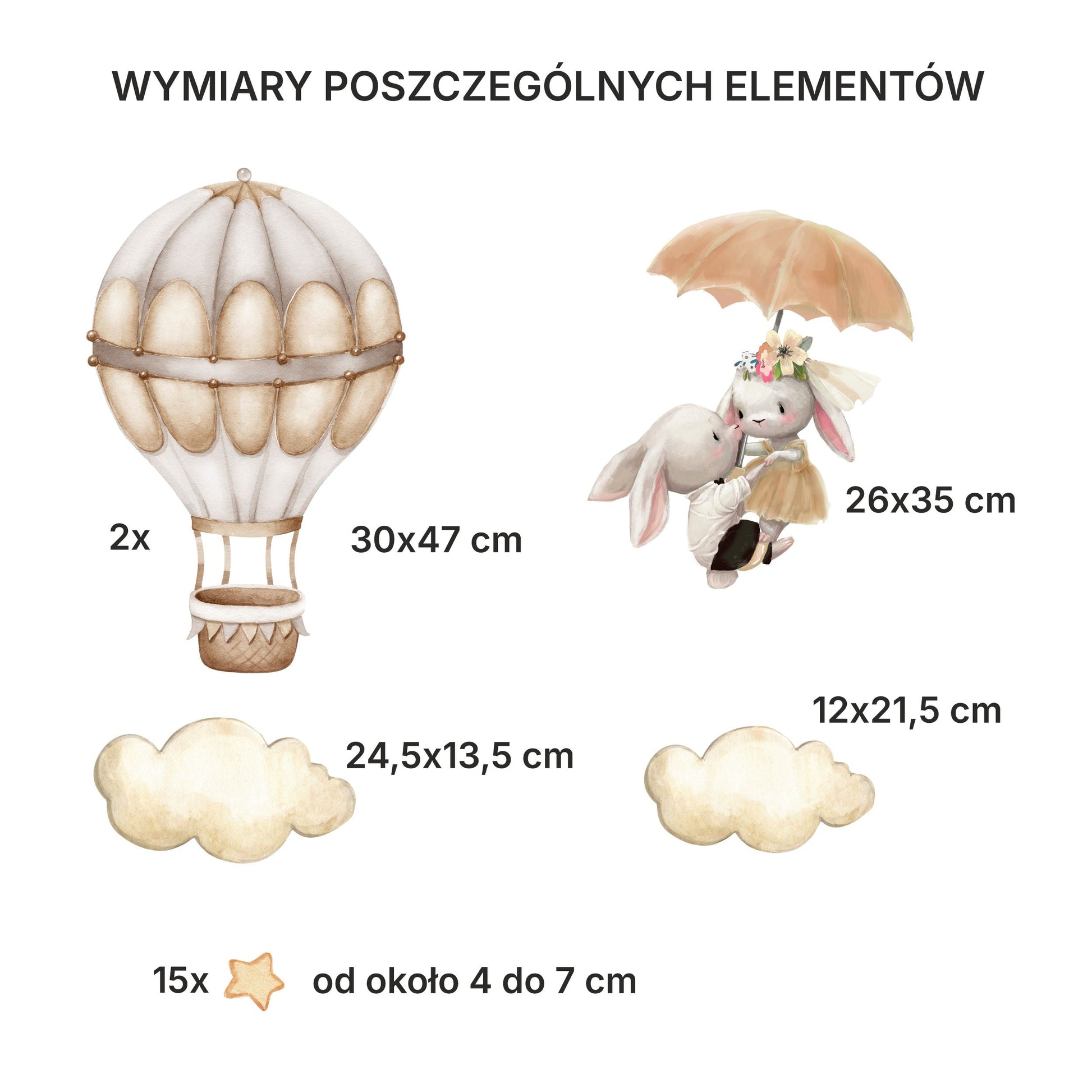 Naklejki na ścianę dla dzieci Króliczki Boho GRATIS Kontakt Włącznik  ForWalls.eu
