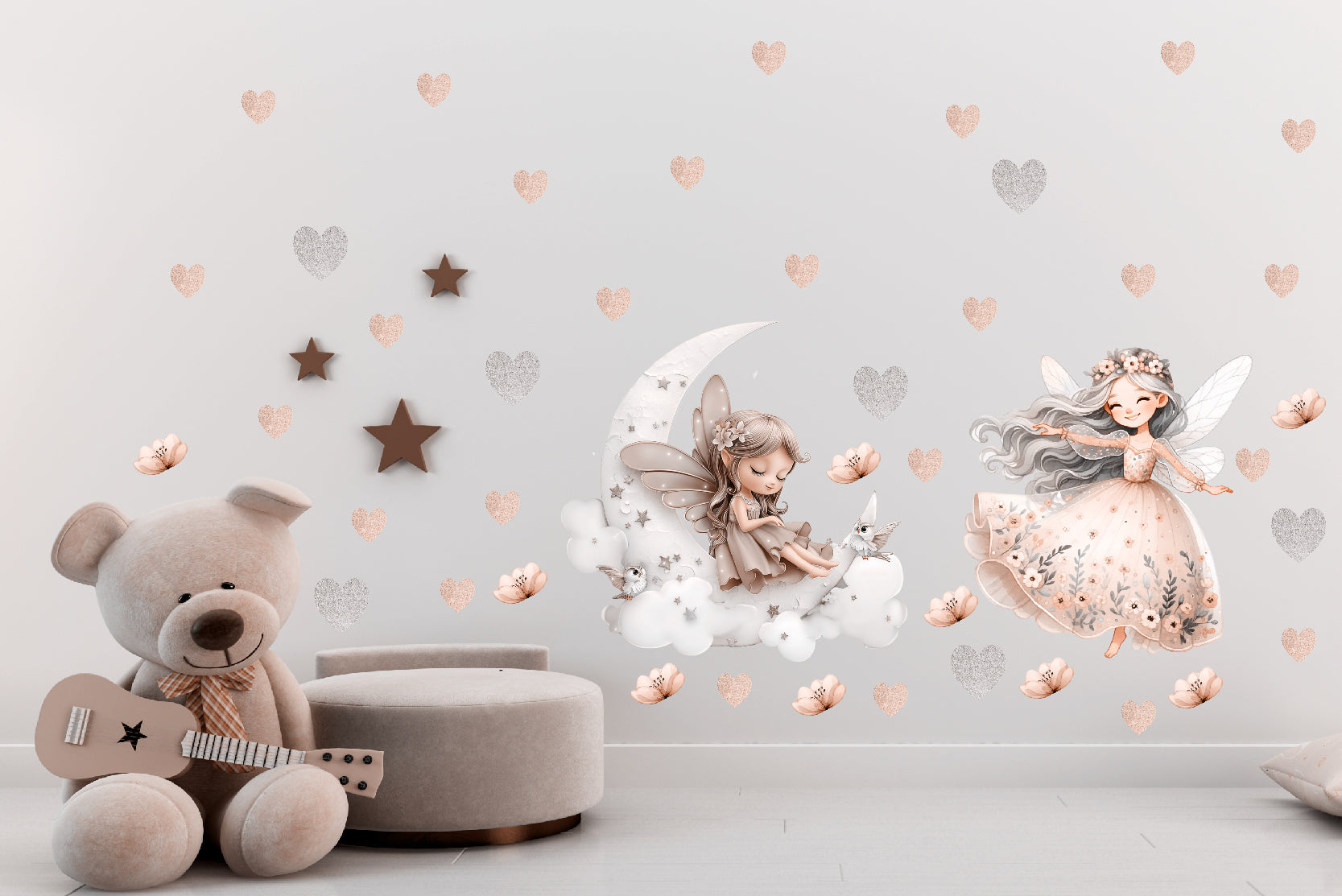 Pastelowe Naklejki ścienne do pokoju dziecięcego na ścianę w stylu Boho  ForWalls.eu