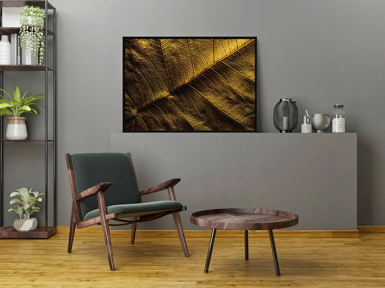 Plakat Złoty Liść 53x73 cm - ForWalls.eu
