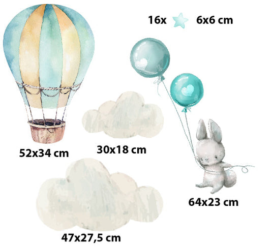 Naklejki ścienne dekoracja dla dzieci do pokoju na ścianę meble Balony  ForWalls.eu