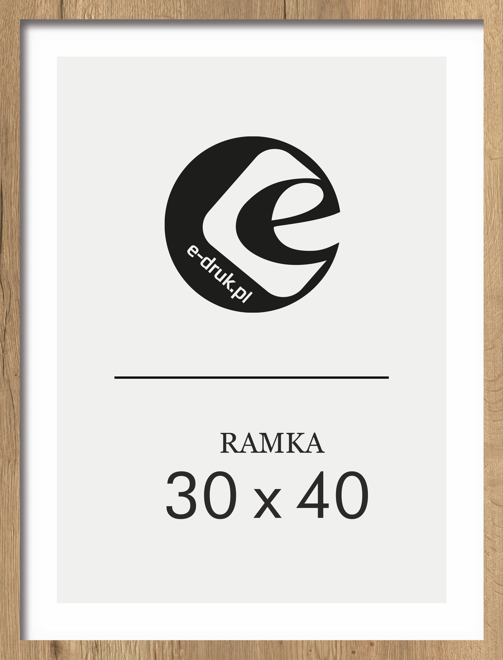 Ramka Drewniana A3, 30x40 cm Dąb  ForWalls.eu