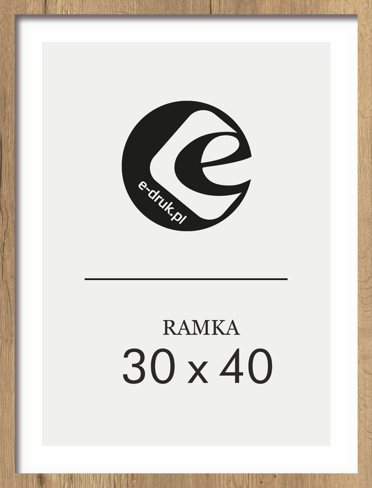 Ramka Drewniana A3, 30x40 cm Dąb  ForWalls.eu