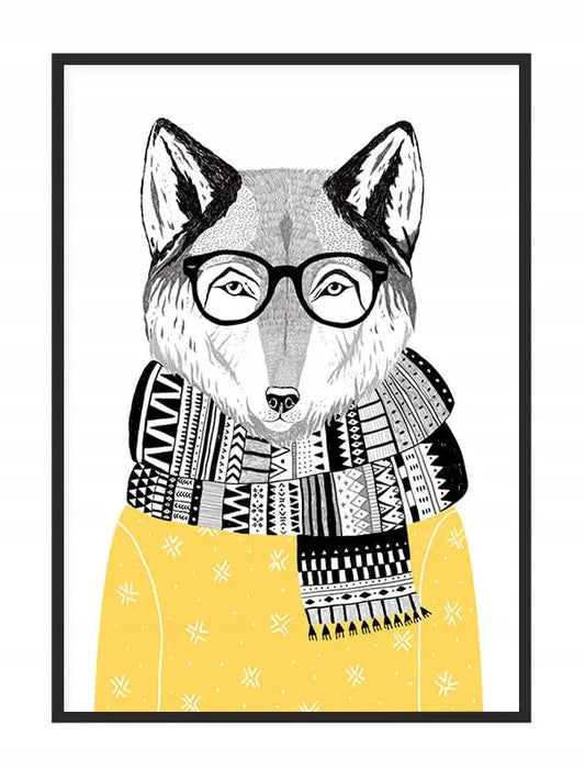 Plakat Lis Hipster 33x43 cm  ForWalls.eu