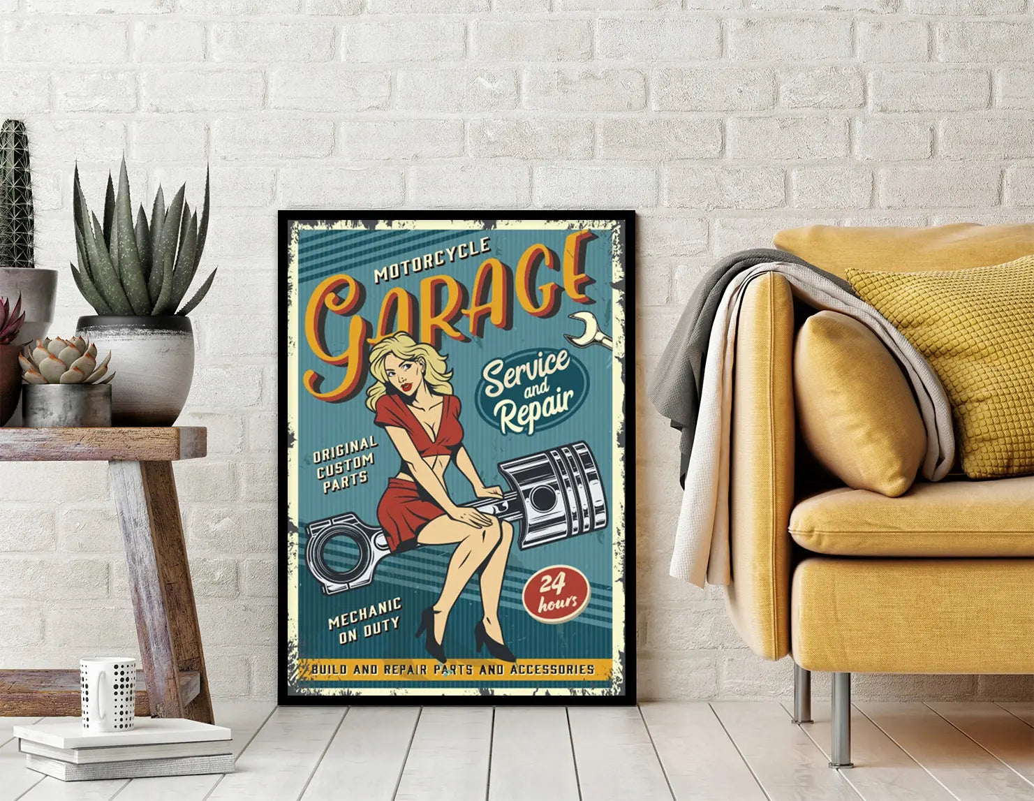 Plakat Garaż Pinup 33x43 cm  ForWalls.eu