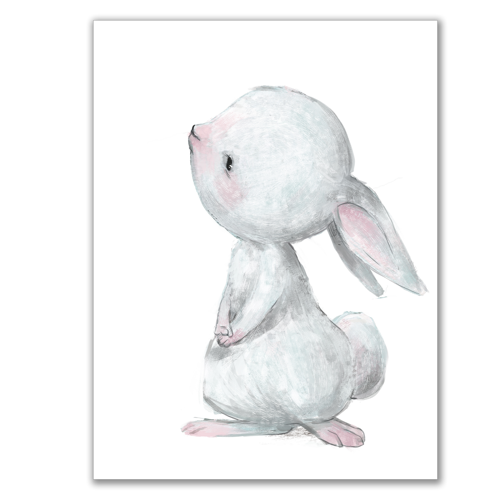 Plakat Króliczek Siedzący z Profilu 30x40 cm  ForWalls.eu