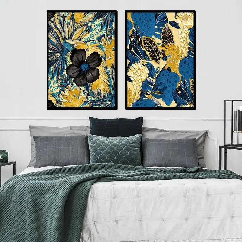 Plakaty Dżungla Kwiaty Dyptyk 53x73cm - ForWalls.eu