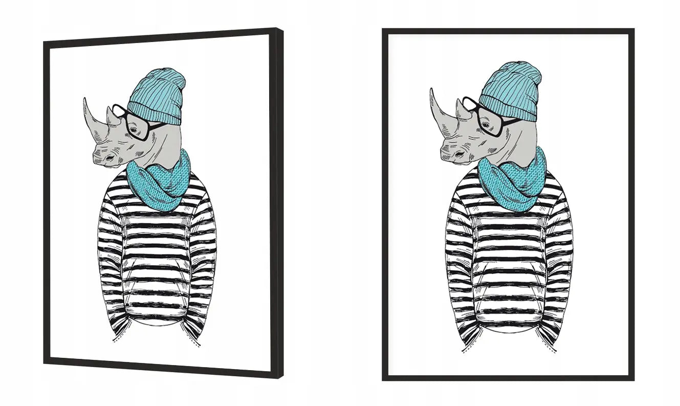 Plakat Nosorożec 33x43 cm  ForWalls.eu