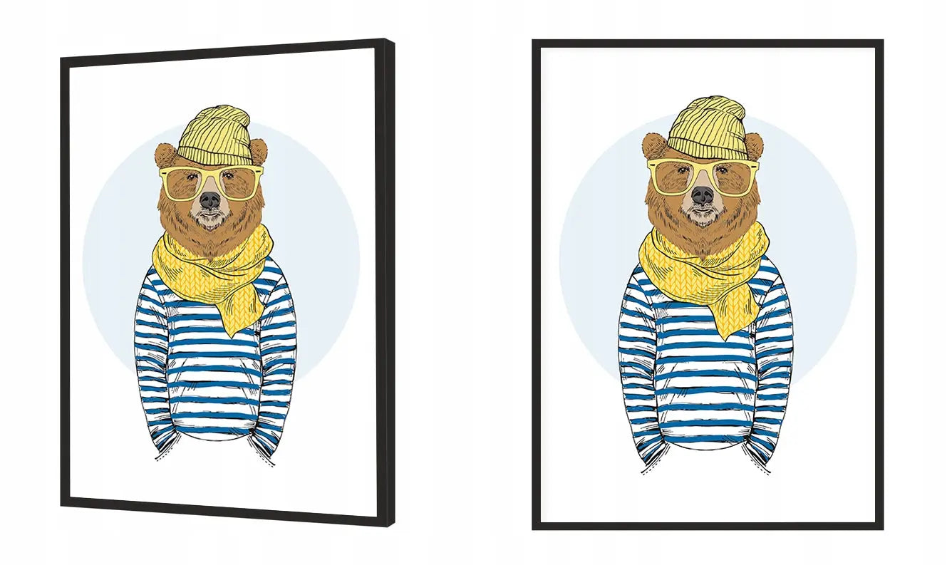 Plakat Miś Hipster 33x43 cm  ForWalls.eu