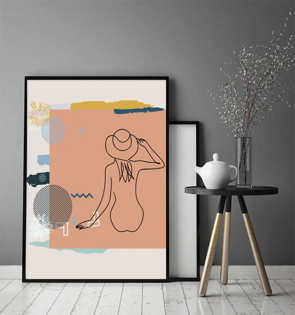 Plakat Line art Ona 33x43 cm - ForWalls.eu