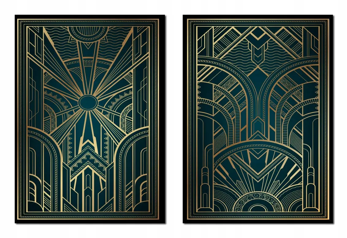 Plakaty Artdeco Czarny Dyptyk 53x73cm - ForWalls.eu