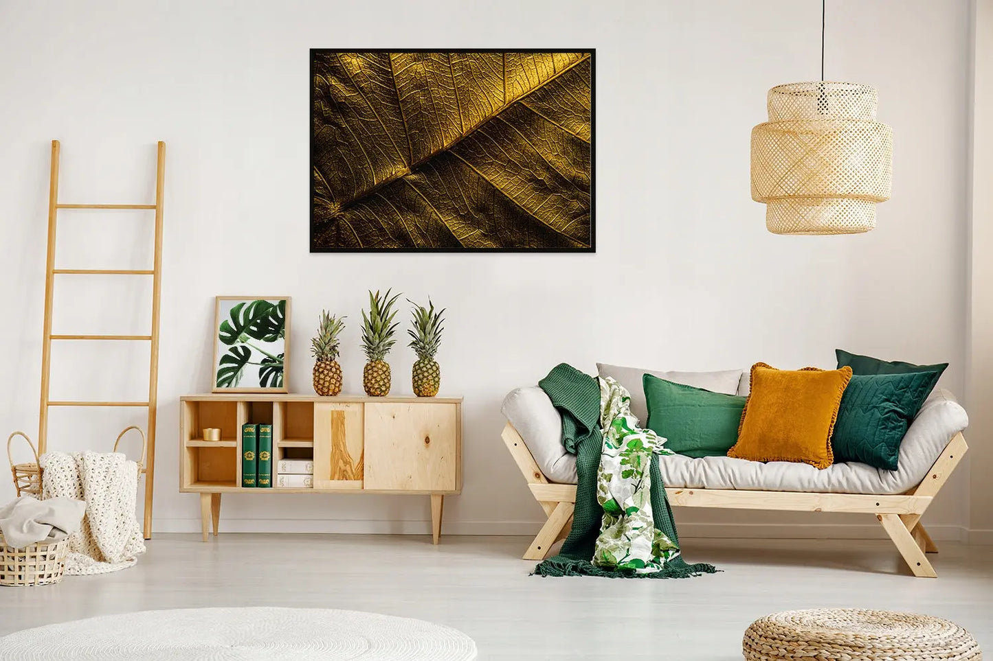 Plakat Złoty Liść 53x73 cm - ForWalls.eu