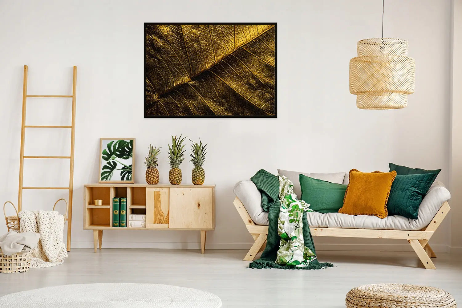 Plakat Złoty Liść 53x73 cm - ForWalls.eu