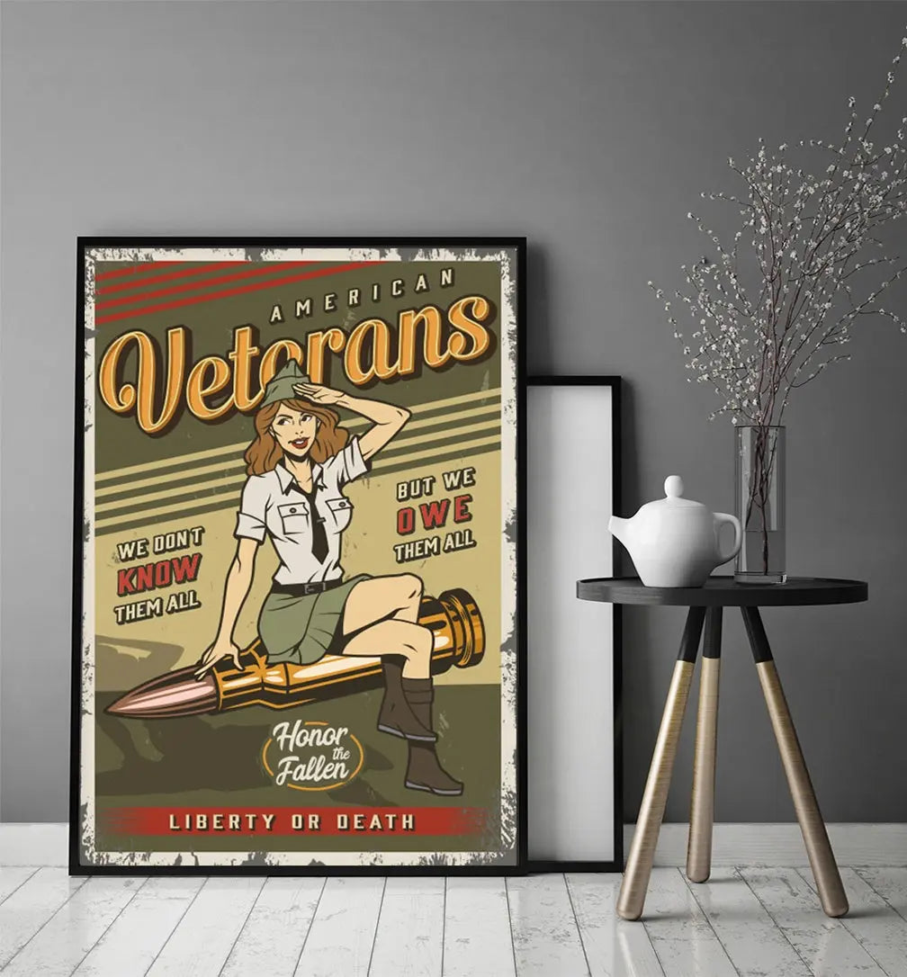 Plakat Veterans Pinup 33x43 cm  ForWalls.eu