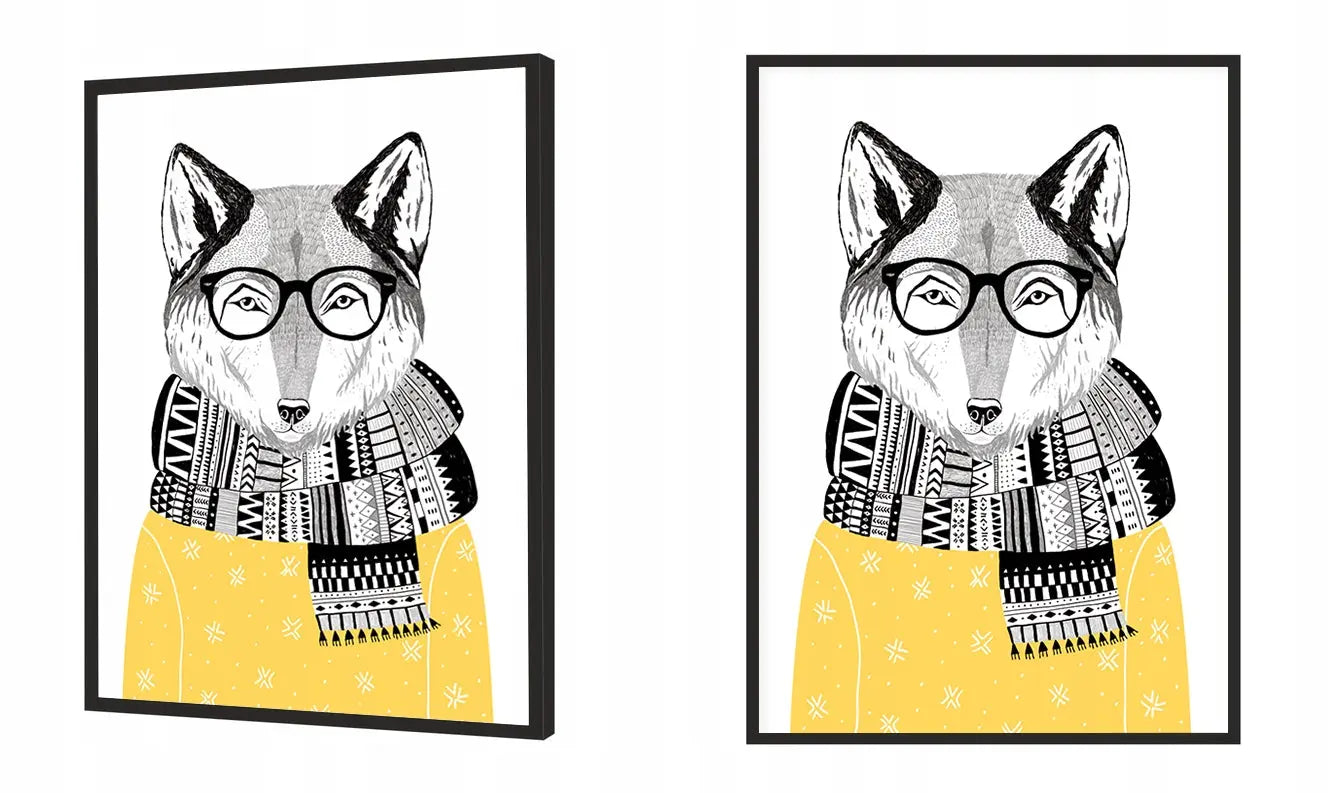 Plakat Lis Hipster 33x43 cm  ForWalls.eu