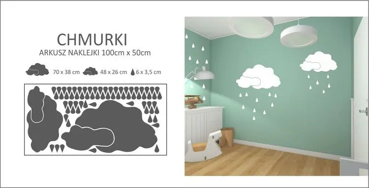 NAKLEJKI NA ŚCIANĘ 100 cm x 50 cm - ForWalls.eu