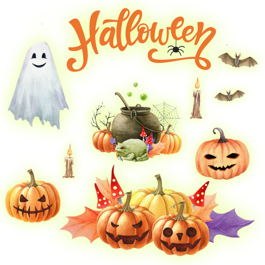 Naklejki ŚWIECĄCE w nocy ciemności fluorescencyjne Dekoracje Halloween