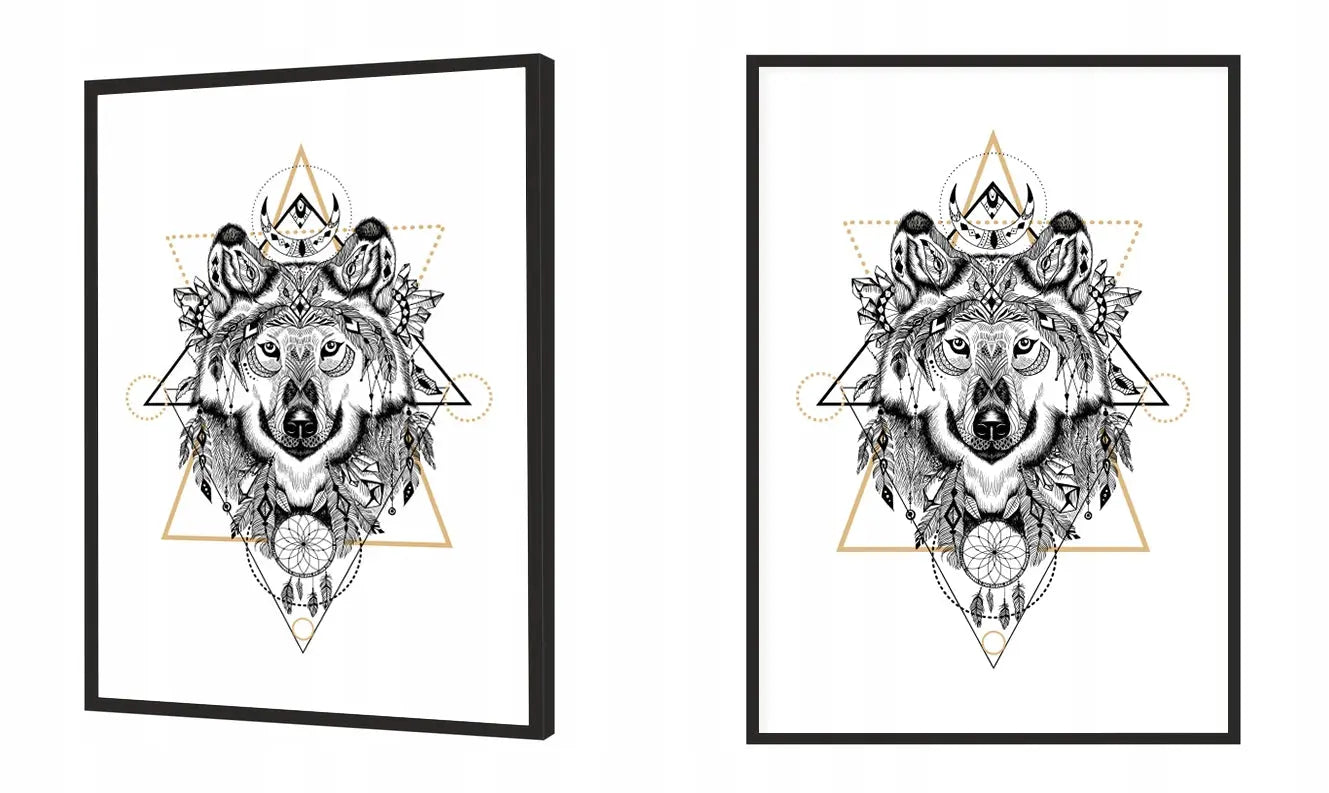 Plakat Tribal Wilk 33x43 cm - ForWalls.eu