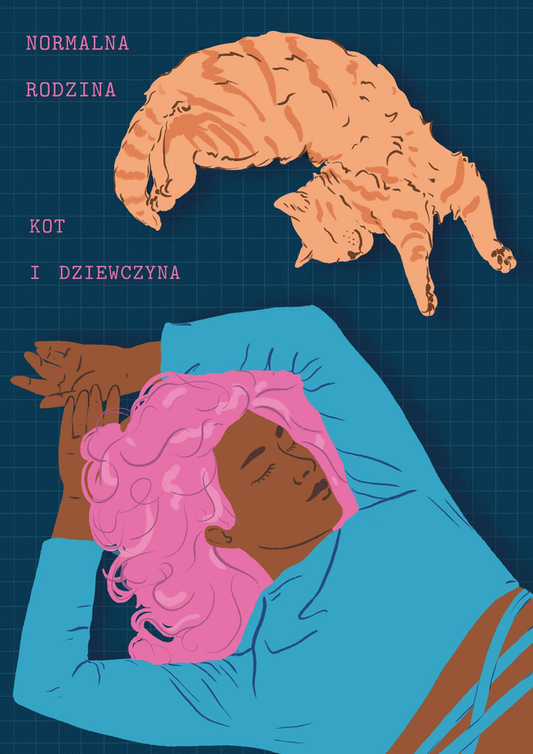 Plakat "Kot i Dziewczyna"